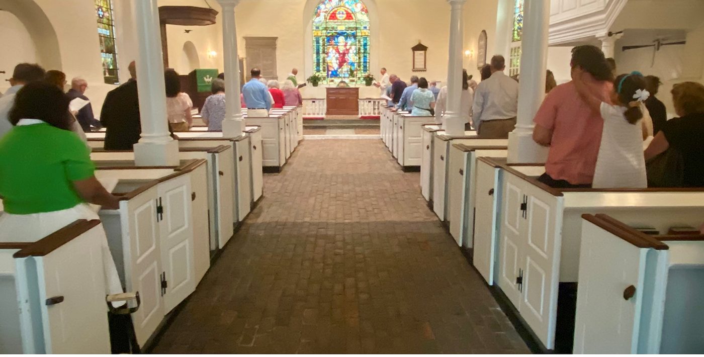 Worship at Trinity Parish (photo from the parish's current website)